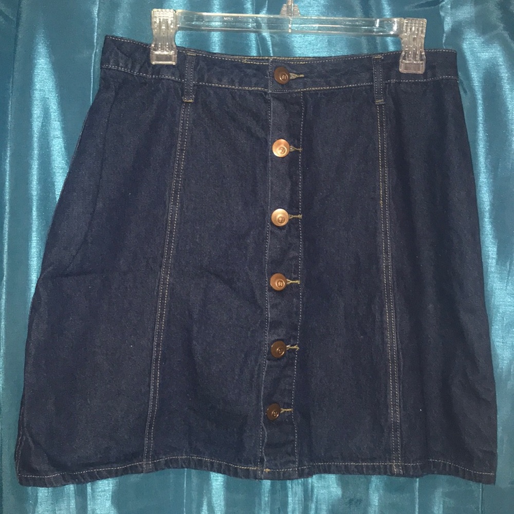 Cotton On Dark Indigo A-Line Denim Skirt